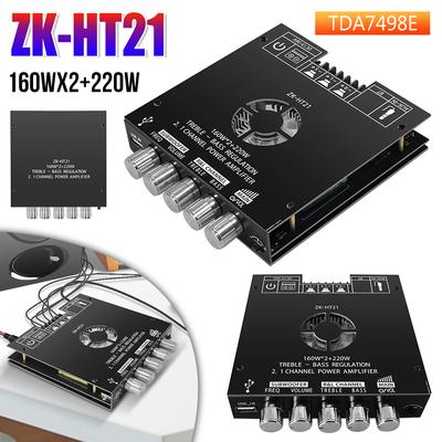 ZK-HT21 Bluetooth Цифровой Усилитель Мощности Плата Модуль TDA7498E160W+160W+220W Высокий и Низкий Тон Сабвуфер Усилитель AUX/USB