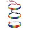Adjustable Rainbow Braided String Bracelet Knitted Bohemian Rope Woven Hand Chain  Hipster