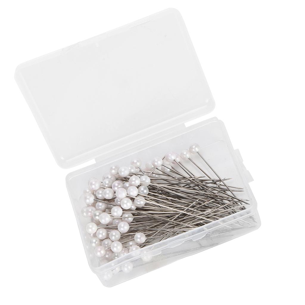 100Pcs Pearl Pins Round Head Fixing Positioning Needles Straight Sewing Decoration Supplies