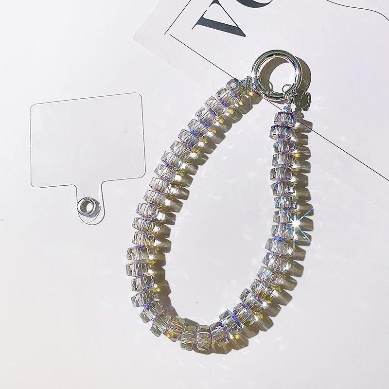 Colorful Plastic/Ceramics/Rock Chain Durable Portable Wrist Mobile Phone Strap Bracelet Hand Free Anti-lost Charm Keychain