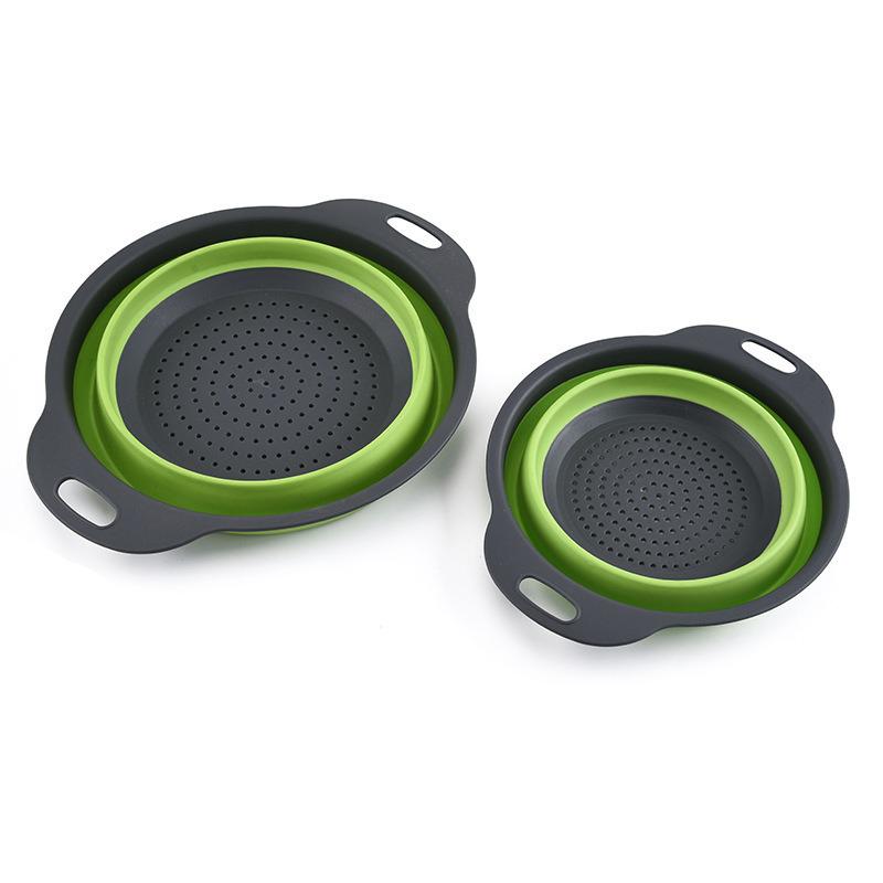 Adjustable Silicone Telescopic Folding Drain Basket for Vegetables