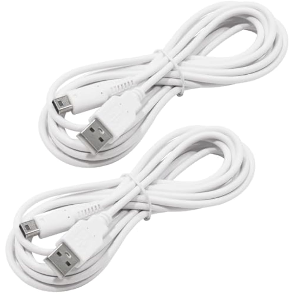 Аудиофильский USB-кабель для зарядки геймпада Wii U, длина около 3 м, 2 шт.