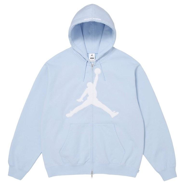 Худи Supreme x Jordan Светло-голубое