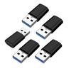 5 шт. Адаптер Type-C на USB 3.0 Конвертер USB-C (мама) на USB (папа) с быстрой зарядкой и передачей данных Универсальный разъем USB-C