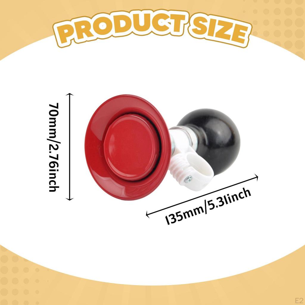 Bicycle Horn for 22mm Handlebars, Loud Clear Sound, Trumpet, Universal Portable Decoration,