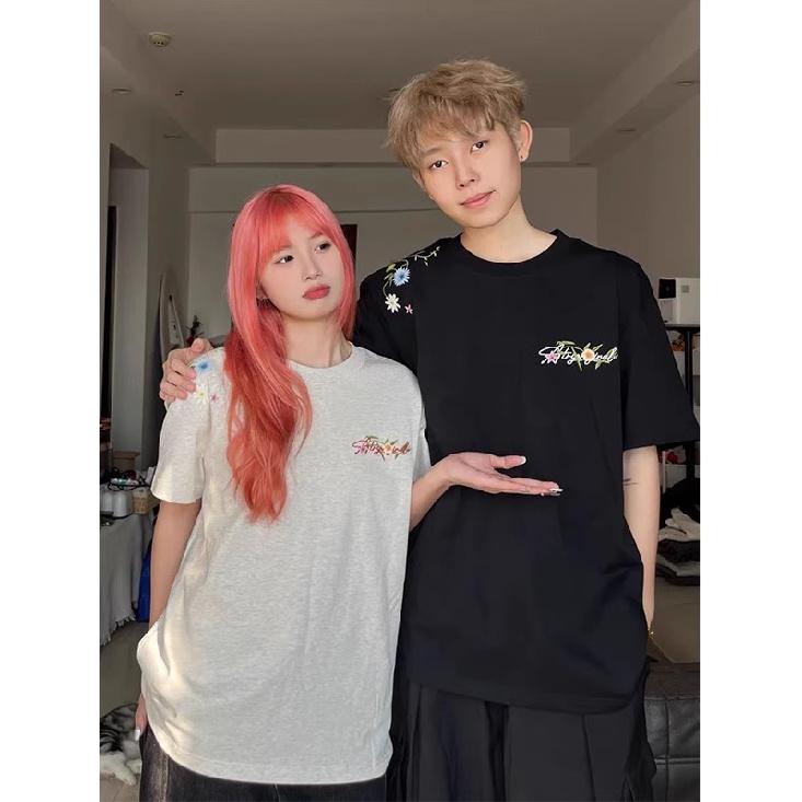 Летняя модная мужская футболка с короткими рукавами, минималистичный топ с круглым вырезом и короткими рукавами, парная футболка