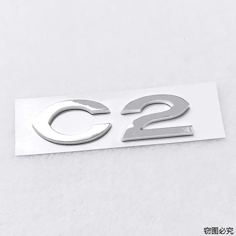 ABS 3D Sticker Styling for Citroen C2 C4 C5 Logo Car Rear Trunk Badge Auto Body Emblem Decals Auto Modified Accessories