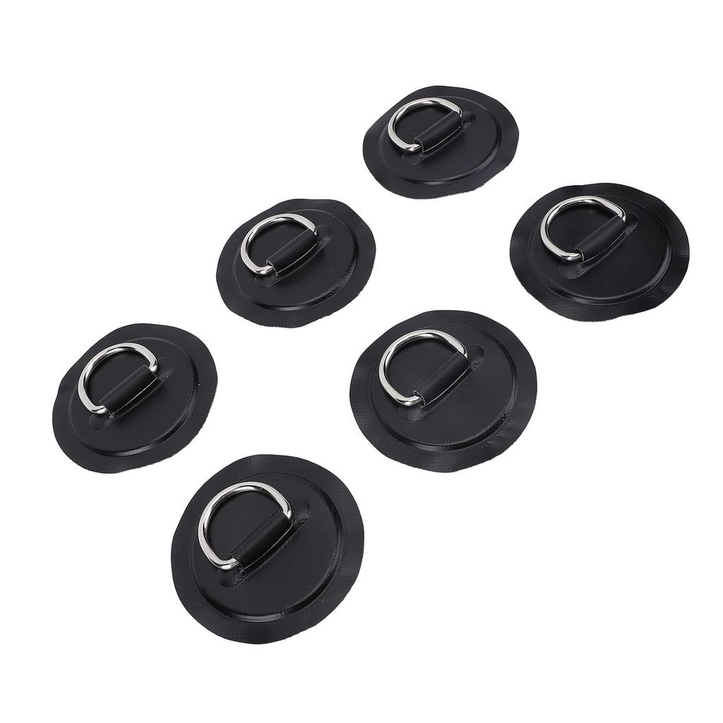 Stainless Steel D Ring Patch Kit PVC Paddle Board D Rings with Rope Hooks for Kayak Inflatable Boat