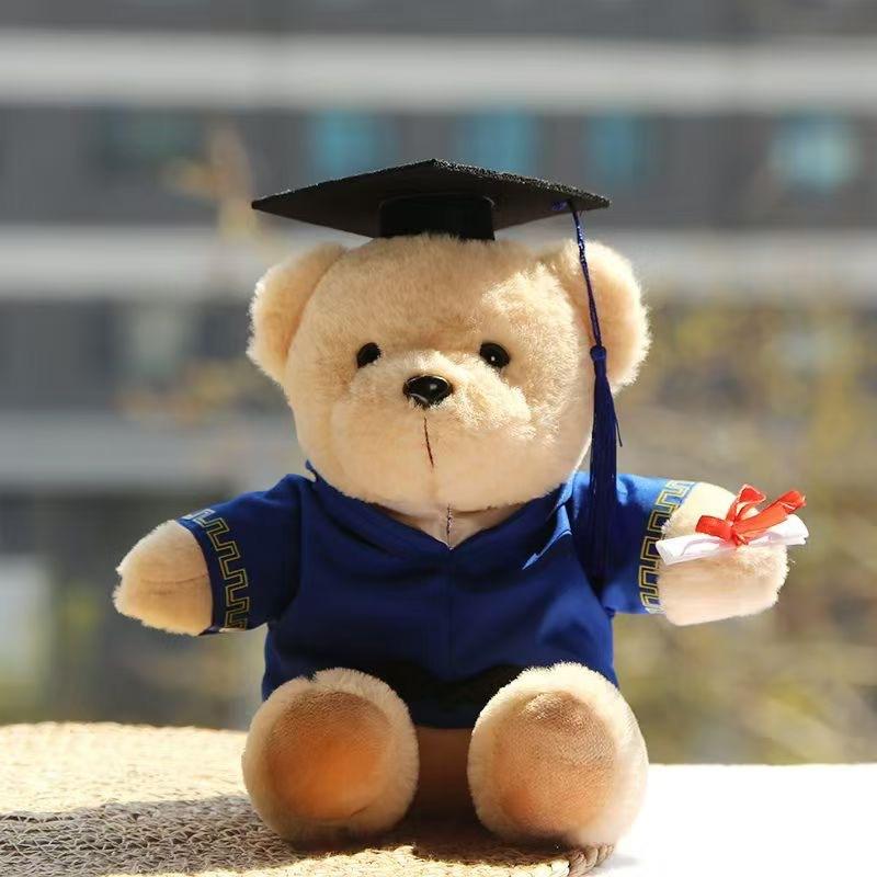 Graduation Season Wear Doctor Hat, Dr. Bear Doll, Dr. Bear Plush Teddy Bear Graduation Bear Doll Gift