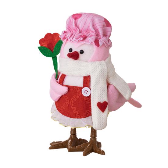 Фигурки птиц на День святого Валентина, светящаяся статуэтка пары птиц, настольное стоящее тканевое украшение в виде птиц для многоярусного подноса, стола, полки, каминной полки, камина