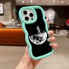 Ae97 Space Moon Astronaut Black Art Protective Phone Cases for Samsung S24 Plus S23 Ultra A14 A55 A06 Honor Motorola OnePlus Big Wave TPU Back Cover