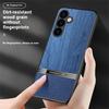For Samsung Galaxy A16 5G/A16 4G Case Wood Texture Leather Coated TPU Phone Protective Cover