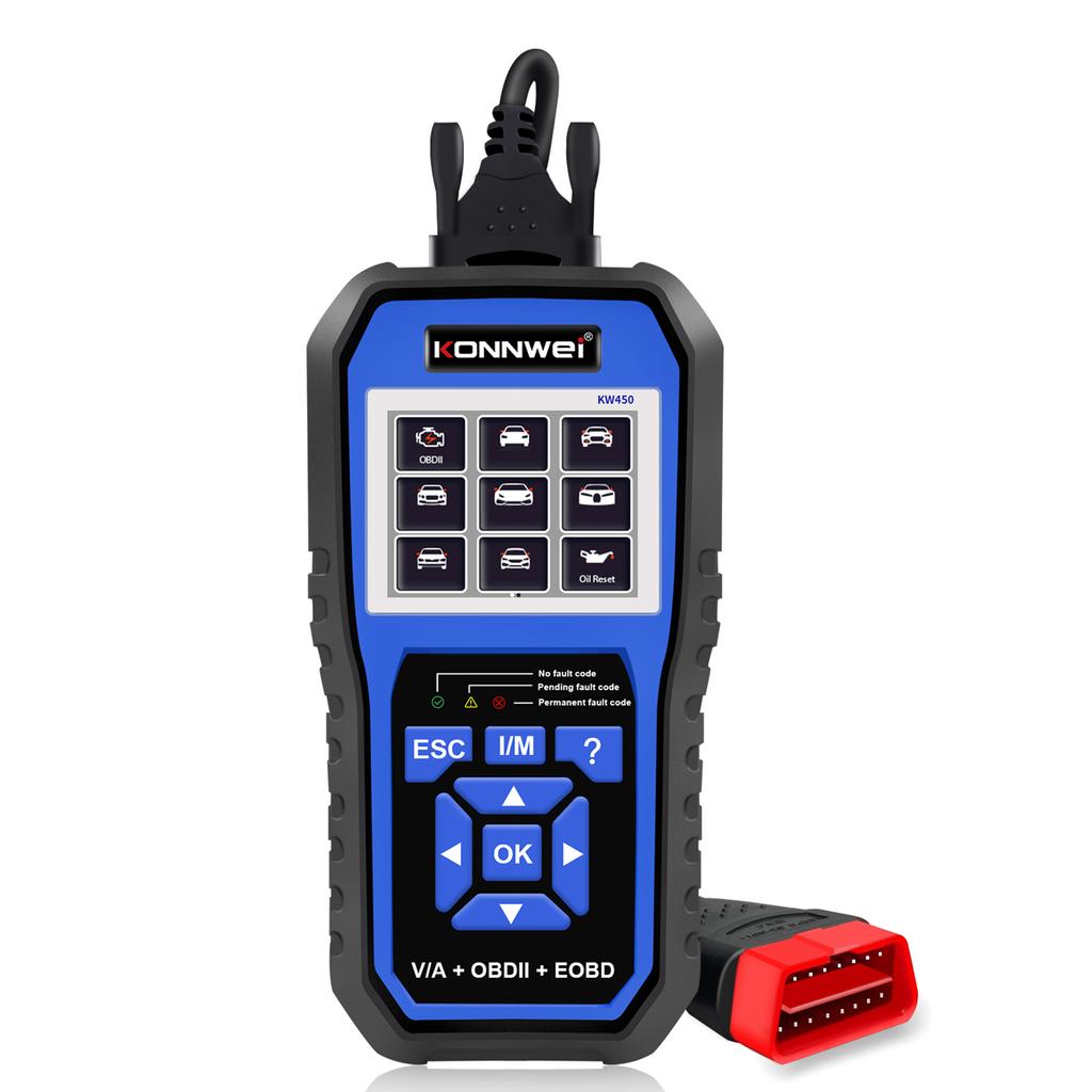 KONNWEI KW450 All System OBD Scanner Diagnostic Tool with 11 Special Function Battery Matching,
