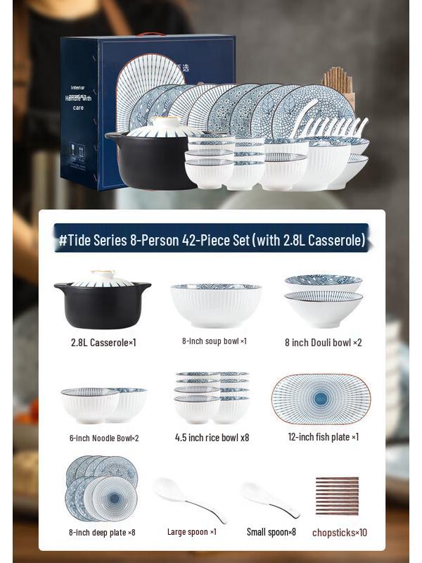 Modlanca Wave Japanese Dinnerware Set