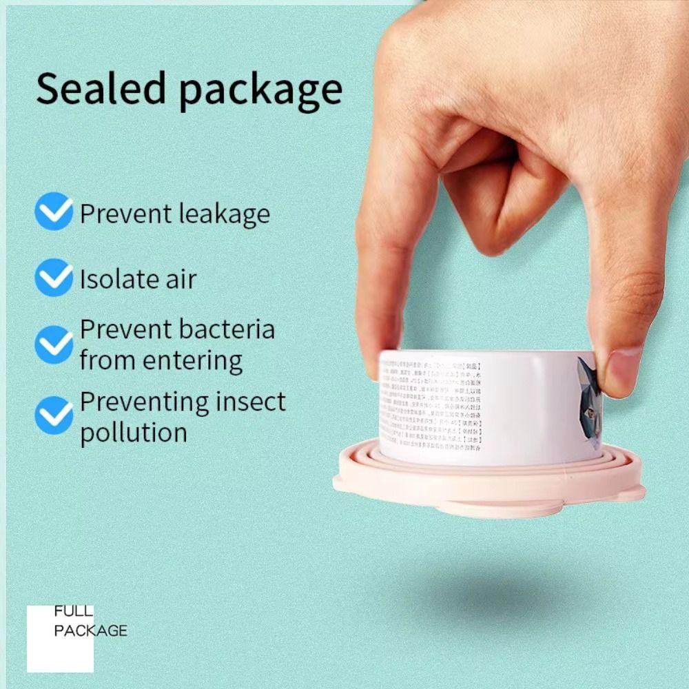Food Grade Silicone Pet Food Can Lid 2 in 1 Lid Spoon Silicone Sealer Cover for Cat