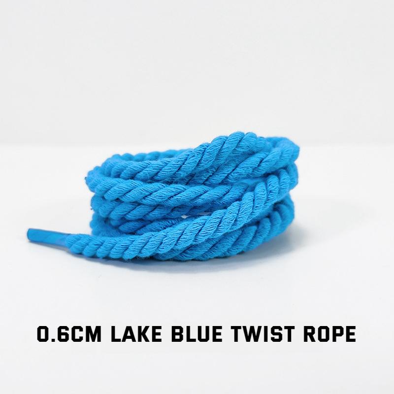 Круглые шнурки AF1/AJ1 0.6СМ Более толстые хлопковые шнурки Витые веревочные шнурки для кроссовок ботинок шнурки для обуви 120/140/160СМ 1 пара