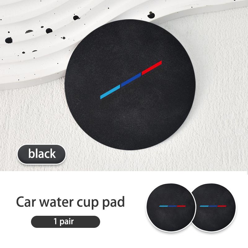 XWDS7 For BMW Suede Car Coaster Water Cup Drink Holder Anti-Slip Pad 1 2 3 5 7 Series X1 X2 X3 X4 X5 X6 G20 G30 G11 G12