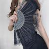 Decorative Fan Chic Female Handheld FanVintage Style Lace Folding Fan Chinese Japanese Pattern Art Craft Gift Decor