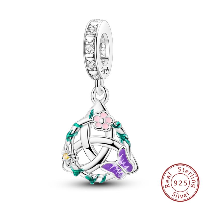 Fit Qikaola Original Bracelet Copper Flower Bird Series Charms Beads For Women Fashion Diy Jewelry Gifts Making