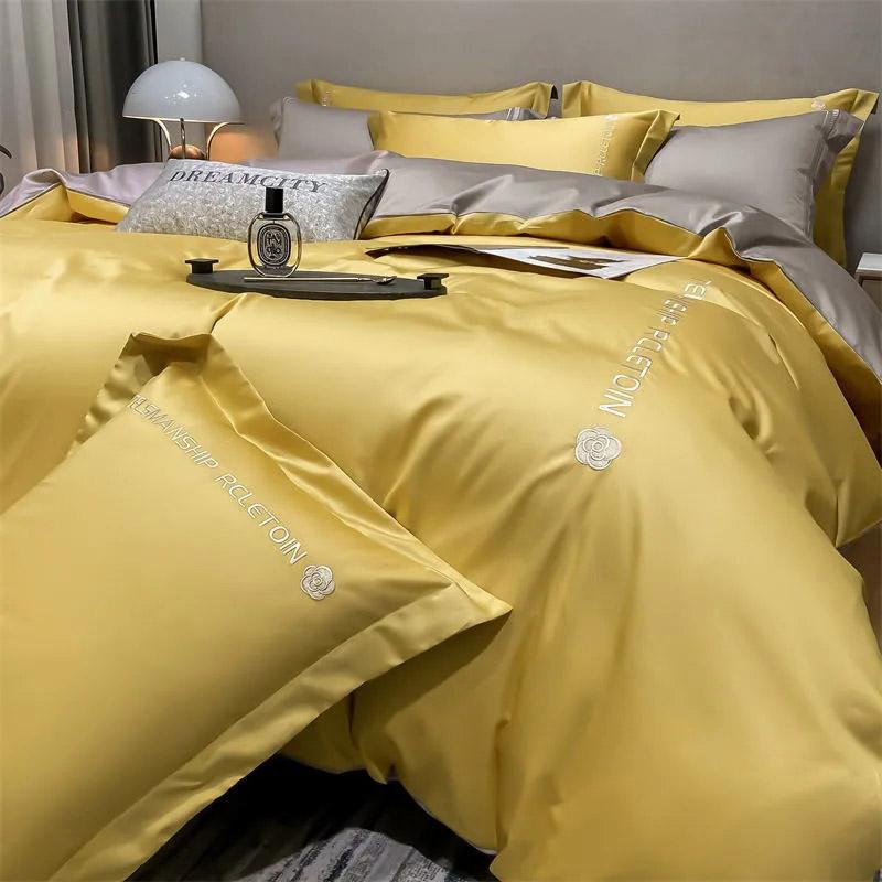 4 шт./комплект, легкий роскошный комплект из четырех предметов из ледяного шелка, шелковое одеяло, летнее постельное белье для общежития, высококачественные удобные простыни, покрывала, комплекты