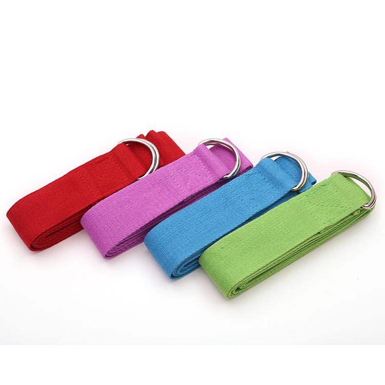 Sport Fitness Workout Gym High Elastic Cotton Custom Label Yoga Strap for Stretching