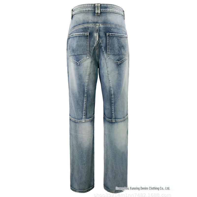 Kevlar Motorcycle Riding Pants - Slim Fit, Double Zipper, Four Seasons, European & American Style, Anti-Drop Racing Jeans.