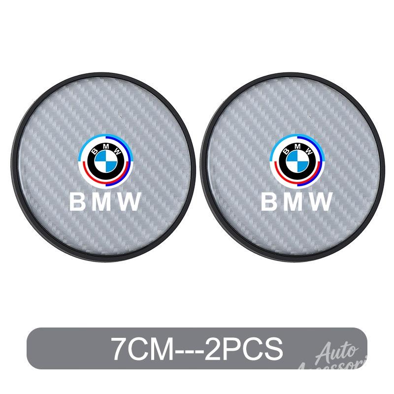 Non-slip Car Water Coaster Cup Carbon Fiber PVC Coaster Mat Accessories For BMW E46 E90 E60 F10 E39 F30 E36 F20 E87 E90 E70 E91