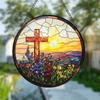 Пляжный закат Suncatcher Орнамент Акриловое украшение для окна, креативное освещение Craft Подвесной домашний декор Подвесной
