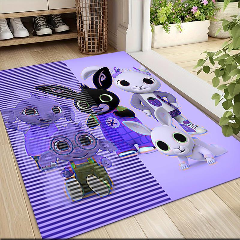 1Pc Bunny Friends Adventure Carpet Rug Customizable Soft Washable Antislip Home Living Room Sofa Mats Personalized Rug 09178