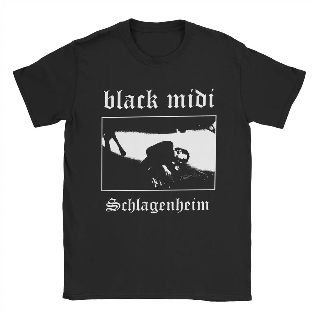 Мужские черные футболки средней длины Schlagenheim Metal, топы из чистого хлопка, повседневные футболки с коротким рукавом и круглым воротником, летние футболки