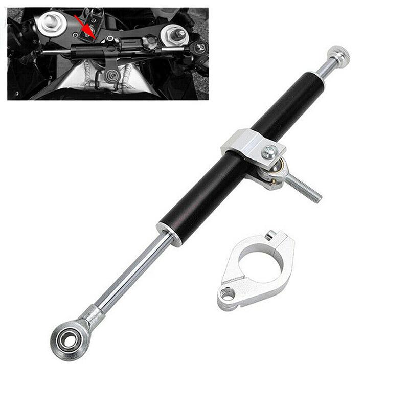 Universal Motorcycle Steering Damper Stabilizer Aluminum Linear Adjustable Balancing Lever Stabilizer 330mm Accessories