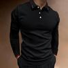 Европейская модная одежда Мужская рубашка-поло премиум-класса с длинными рукавами