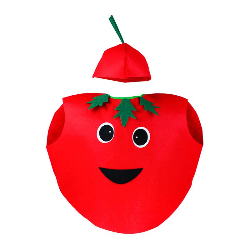 1Set Children Cosplay Fruit Veggie Costume Funny Holiday Party Cute Clothes Suit Children Performance Overclothes Stage Costume
