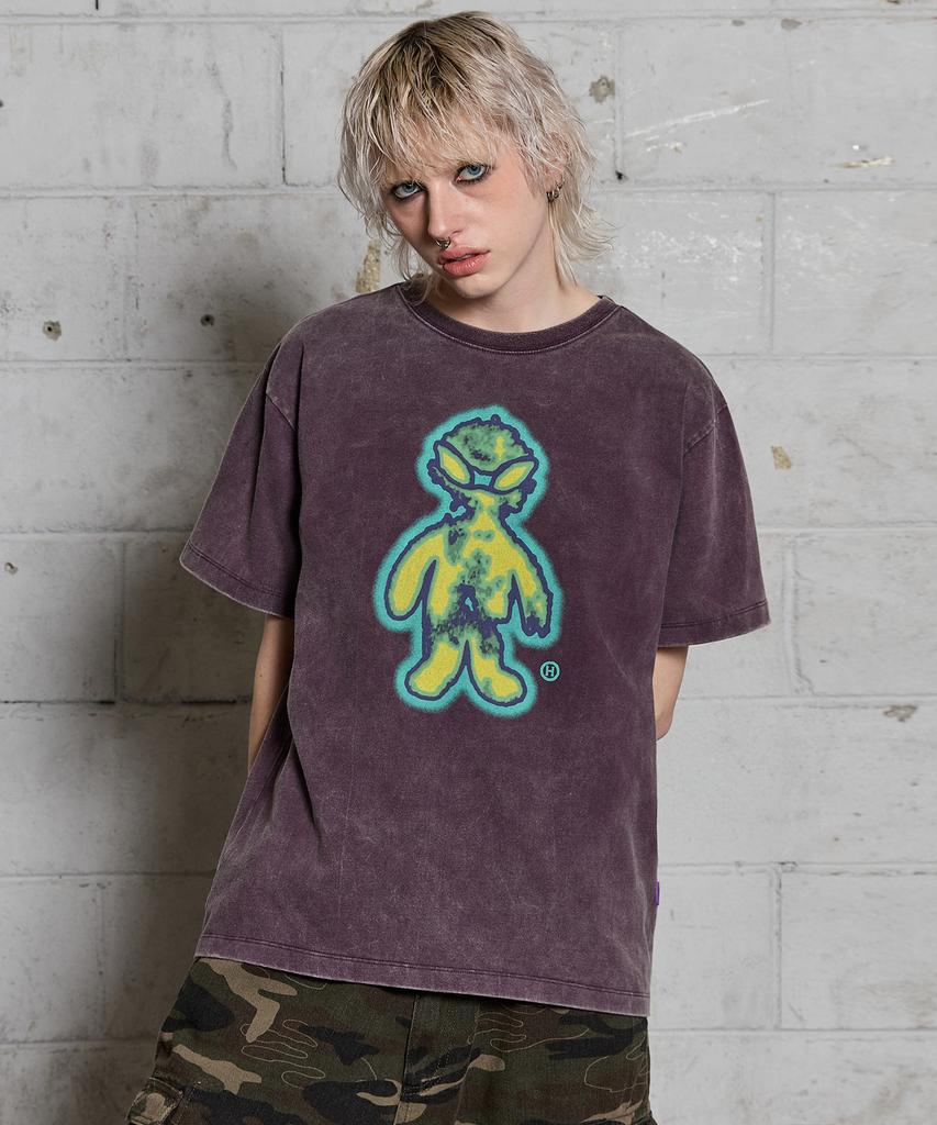 HOODHOOD Fever Alien Short Sleeve T-Shirt Purple