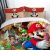 Mario Cartoon Super Single Panel Duvet Cover Set Bedding For Decor Bedroom