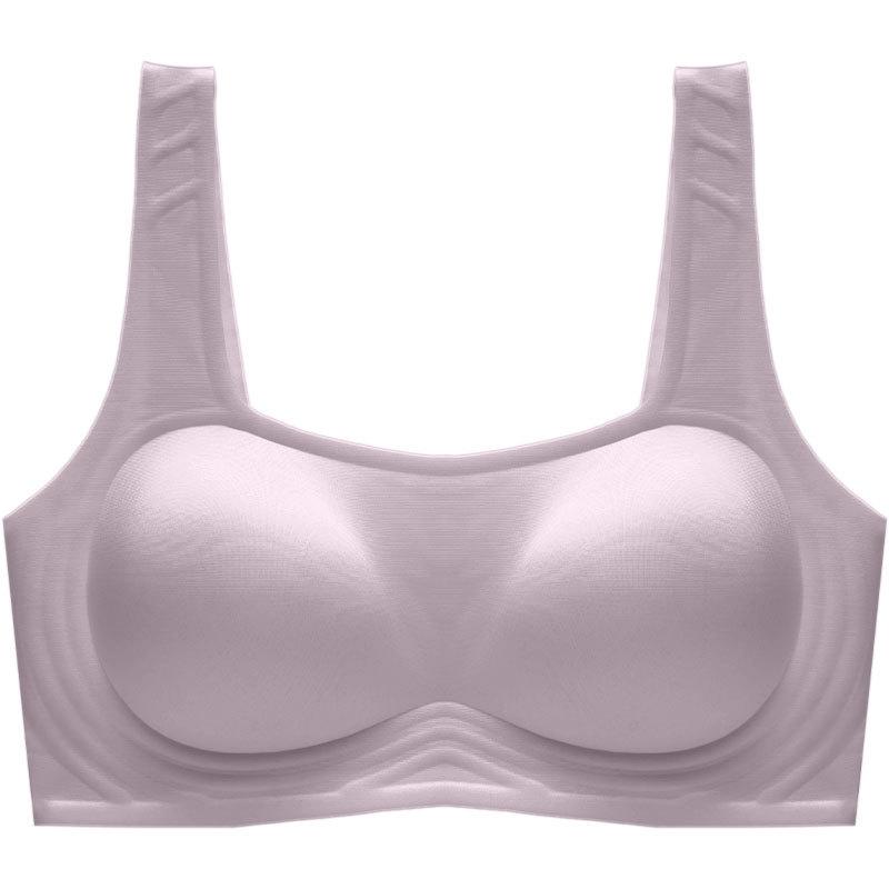 Soft support bra, seamless, light and thin, with double breasts, anti-sagging, top support bra, smooth sexy vest, bra.