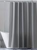 1 шт. Легкая серая подкладка для шторки для душа с крючками, 180*180 см/71*71 дюйм Пластиковая шторка для ванной, Декор и аксессуары для ванной комнаты