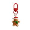1PC Cartoon Shape Xmas Key Rings For Friends Key Holders Holiday Bag Pendants Part Resin Gifts Multiple Options Available
