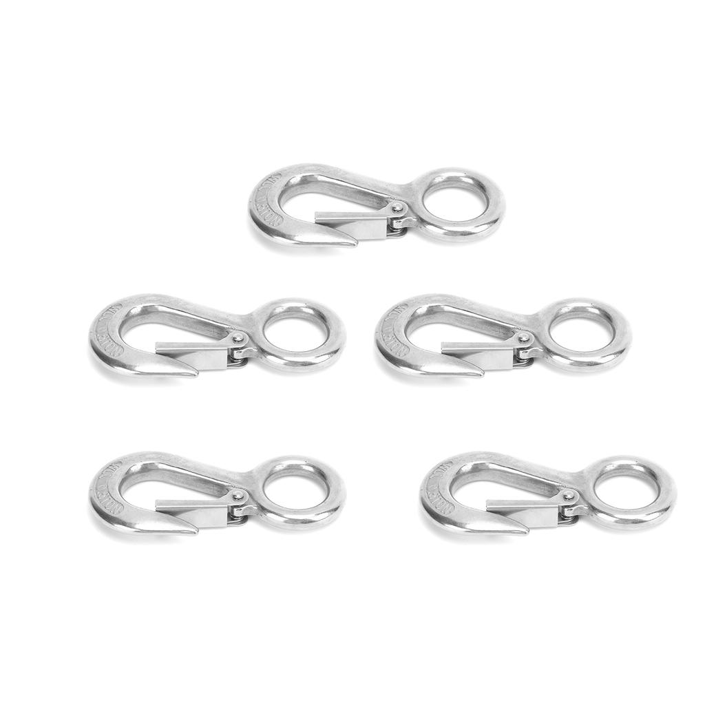 5 шт. нержавеющая сталь большой глаз защелка защелка подъемный крюк кран противоосыпание подъемные крюки