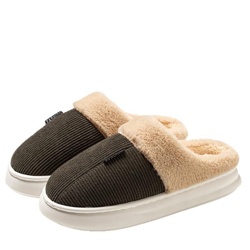 Cotton slippers autumn and winter 2025 new indoor home non-slip household thick-soled plush slippers