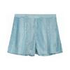 Skin-Friendly Breathable Comfortable Fitting Casual Shorts Women Shorts Blue QS6851
