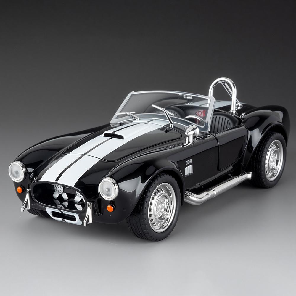 1/22 Ford Shelby Cobra 427 S/C Модель автомобиля из сплава Звук и свет Инерционный Детская игрушка Коллекционные предметы Подарок на день рождения