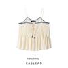 Kaslead New Women Clothes Western Style Fashion Simple Contrast Color Trim Top 4786170 712