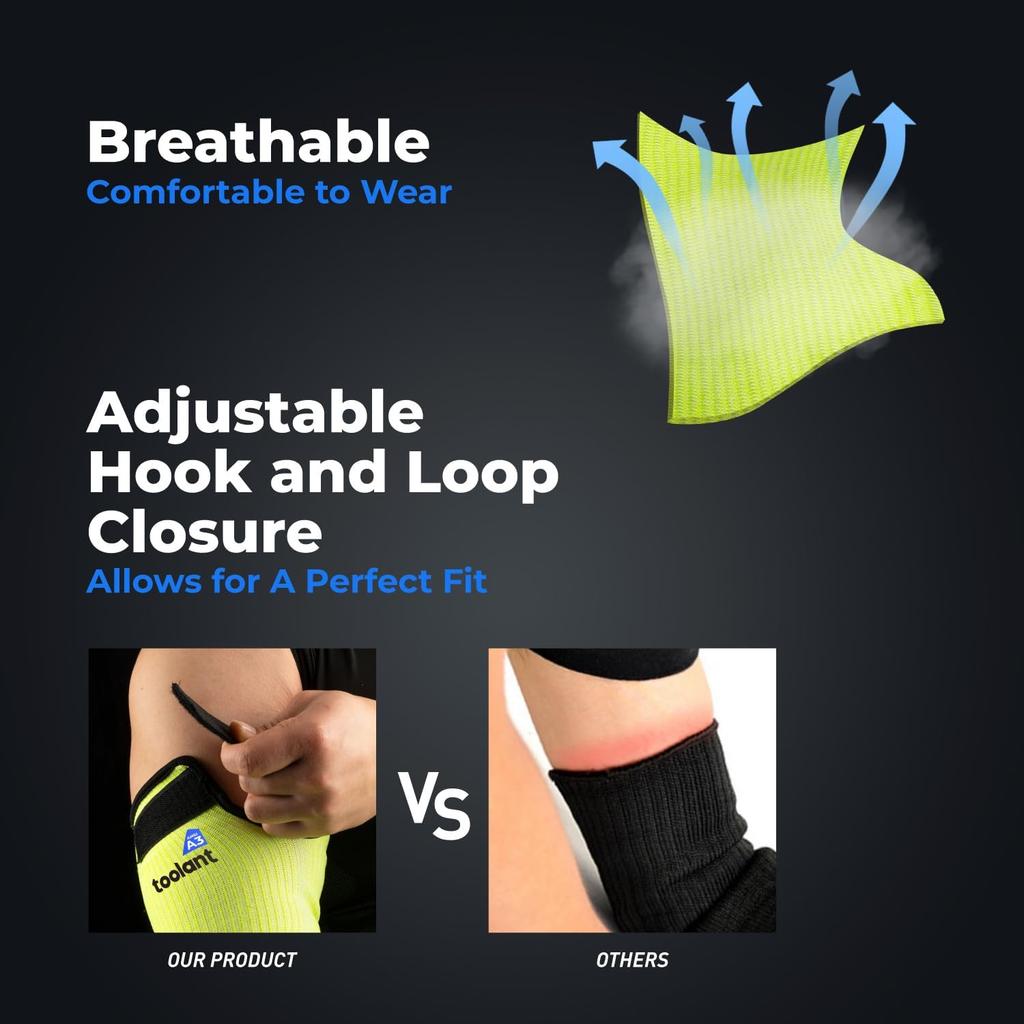 OriStout Cut Resistant Gardening Sleeves with Tumb Hole, Protective Arm Sleeves for Yard Work, Kitchen, Arm Guards for Biting, Pet Grooming,