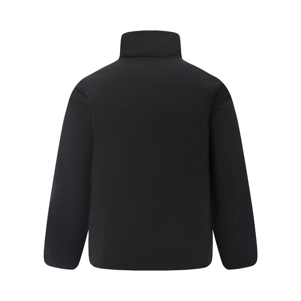 Li Ning Куртка пуховая мужская с воротником-стойкой на молнии теплая с надписью верхняя одежда AYMV587-3