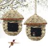 Birds Nest Bird Cage Natural Grass Egg Cage Bird House Weaved Decorative Houses Bedroom Pet Han D3B5