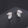 Серьги-пусеты Лист ивы Мори Опал Маленькие Свежие Серьги Темперамент Универсальные Высококлассные Украшения для ушей