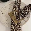 Animal Print Belt Trendsetting Leopard Wide Waistband Daily Use Waist Belt for Fashion Enthusiasts