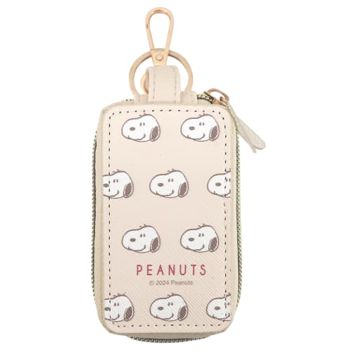 Meiho Double Pocket Key Case, Snoopy, Ivory, SN3203