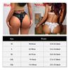 T-back Transparent Underpants Lace Flowers Thong Hollow Bow Panties Women's Underwear G String